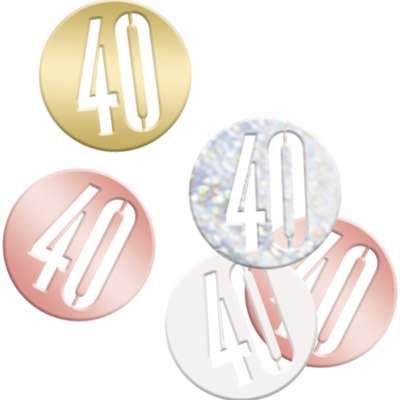Konfetti - Streudeko - 40. Geburtstag - Rosegold Mix - 14.1g