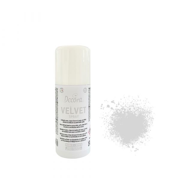 Velvet Spray in weiß - Farbspray auf Kakaobutterbasis mit Samteffekt - 100ml