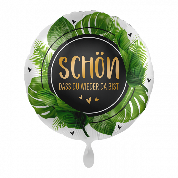 Folienballon-SCHÖN Dass du wieder da bist-Ø 43cm