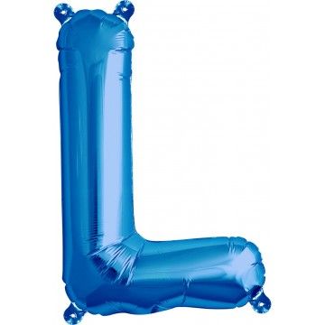 Folienballon - "L" - Blau - 86cm