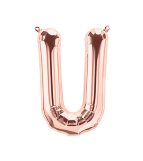 Folienballon - "U" - Rosegold - 41cm