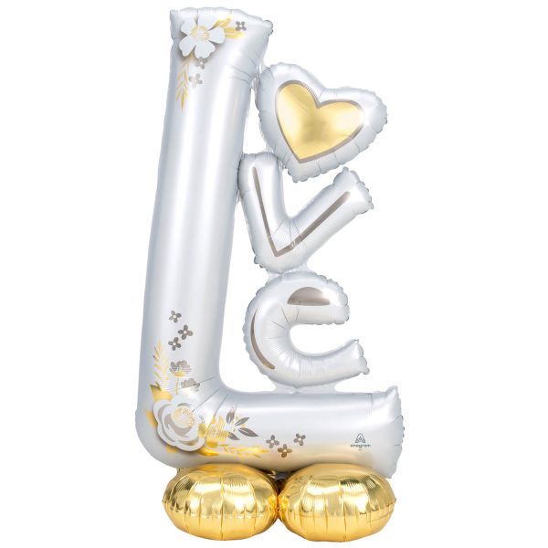 Folienballon - StandUp - Love - Gold - 147cm