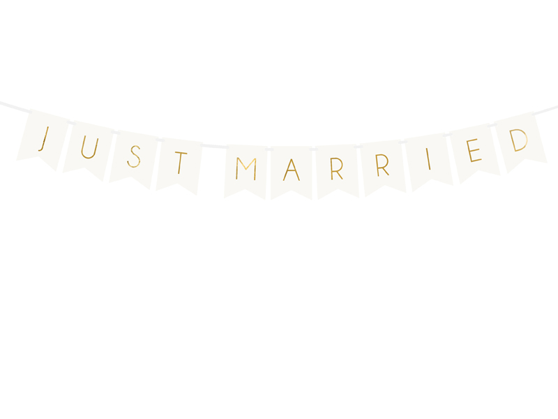 Just Married Banner Girlande weiss –