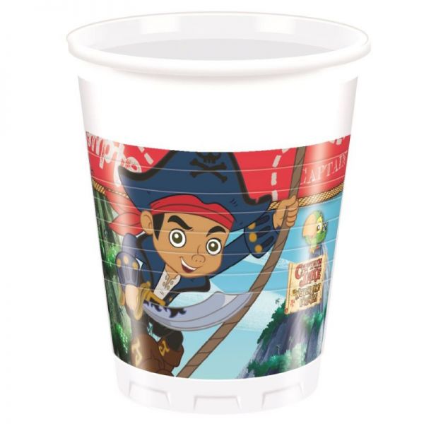 Becher - Plastik - Jake und die Nimmerlandpiraten - 200ml - 8 Stück