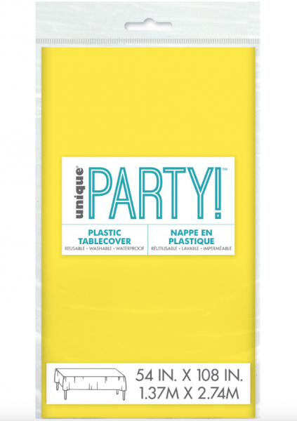 Tischdecke - Plastik - Gelb- 137x274cm