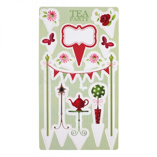 Sweetly Does It Kuchendeko-Piekser Teeparty 26 x 15cm - Papier