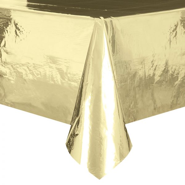 Tischdecke - Plastik - Gold metallisch - 137x274cm