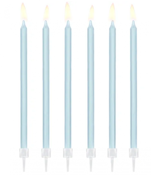 Kerzen - Hellblau - 14cm - 12 Stück