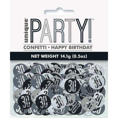 Konfetti - Streudeko - 30. Geburtstag - Schwarz Mix - 14.1g