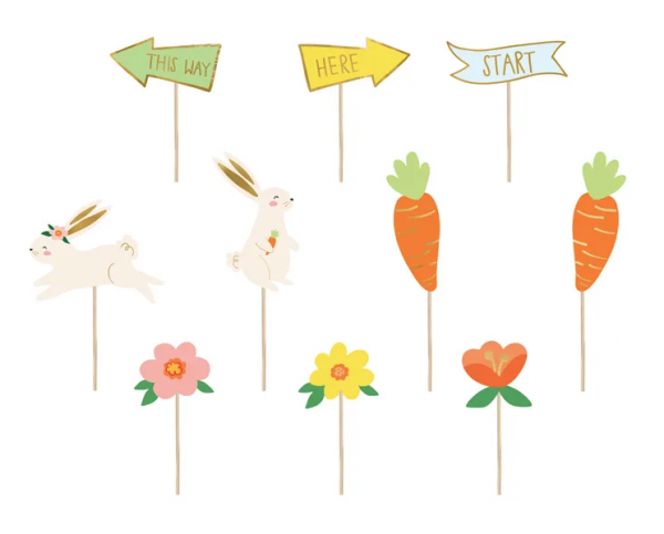 Oster Topper Set DIY - 10 Stück - Abmessungen ca. 8 - 22.5 x 6 - 24 cm