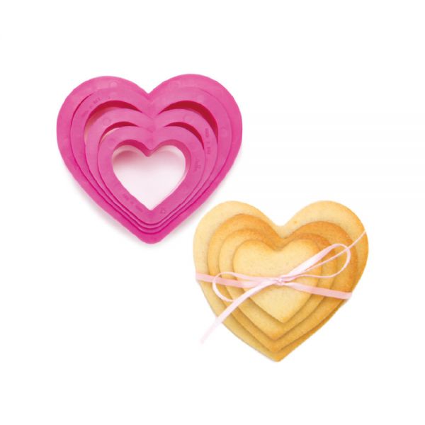 Ausstecher Set HERZ - 4 Stück - 4-5.5-7-8CM