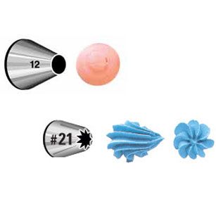 Wilton Tip Set #12/21 / Spritztüllen Set