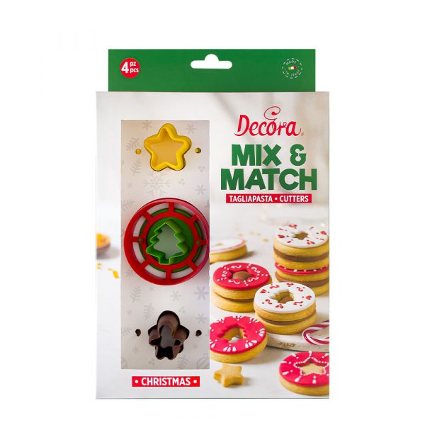 Mix & Match Weihnachtsausstecher aus Kunststoff - ø 3 6 x 2.2 h cm