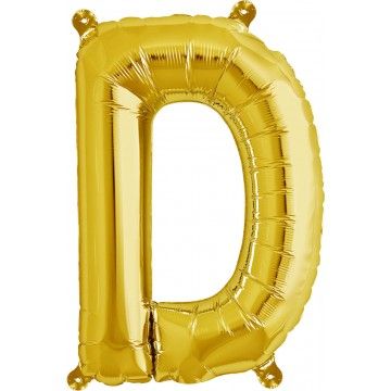Folienballon - "D" - Gold - 41cm