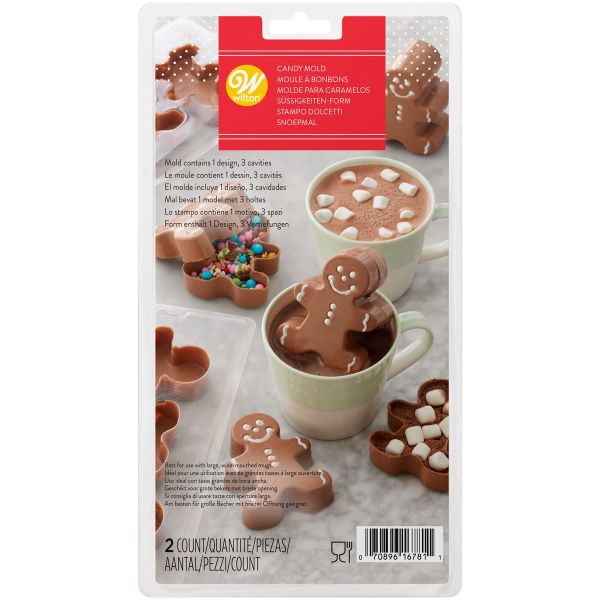 Wilton - 3D Schokoladen Form - Heisse Schokolade - Lebkuchen Männchen