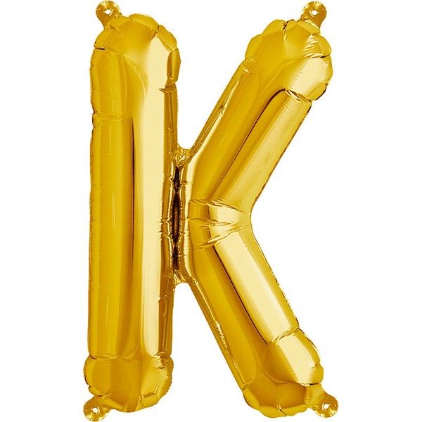 Folienballon - "K" - Gold - 86cm