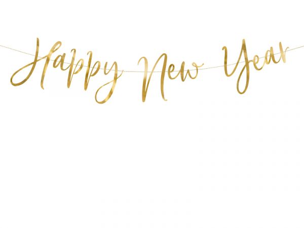 Banner/Girlande - Happy New Year - Gold - 2m