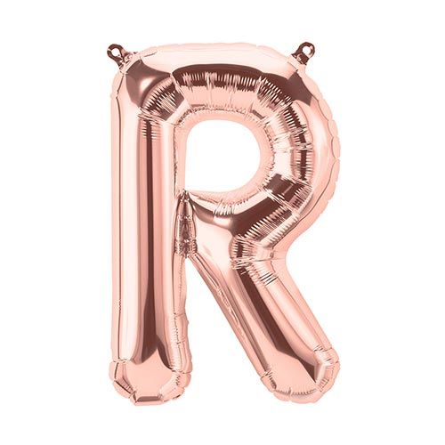 Folienballon - "R" - Rosegold - 41cm