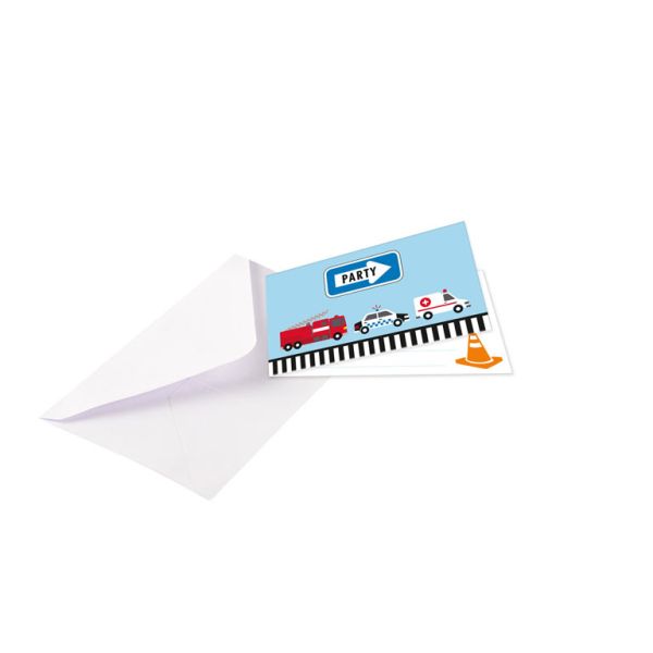 Einladungskarten - Auto Party - On the Road - 8 Stück