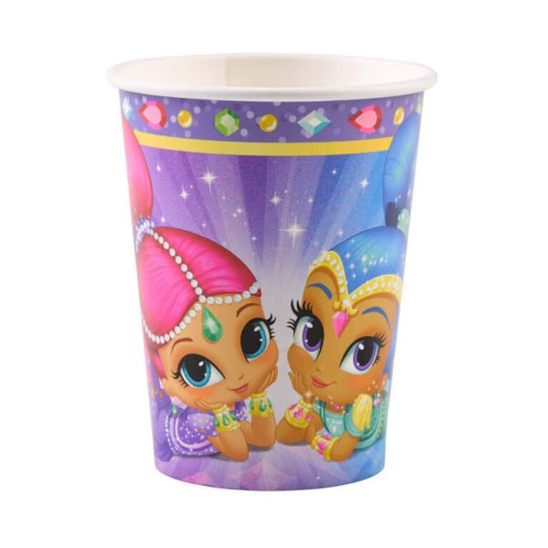 Becher - Papier - Shimmer & Shine - 250ml - 8 Stück