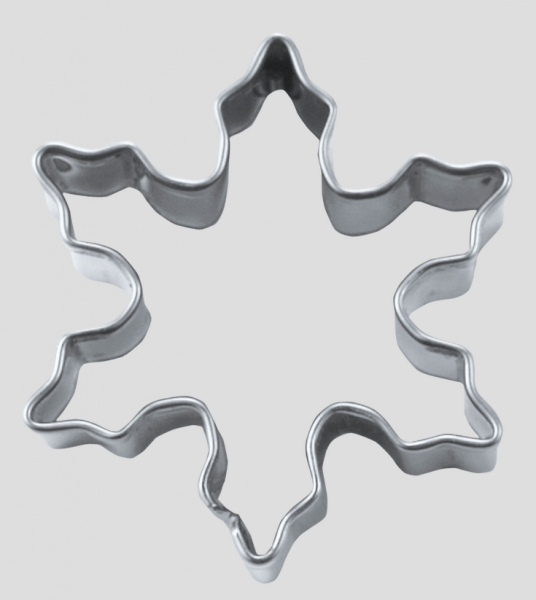 Ausstecher - Edelstahl - Weihnachten - Eiskristall - 4cm