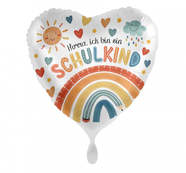 Folienballon-Einschulung-HURRA,ich bin ein Schulkind-Ø 43cm