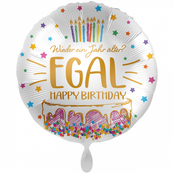 FolienballonXXL-Wieder ein Jahr älter EGAL-Ø 71cm