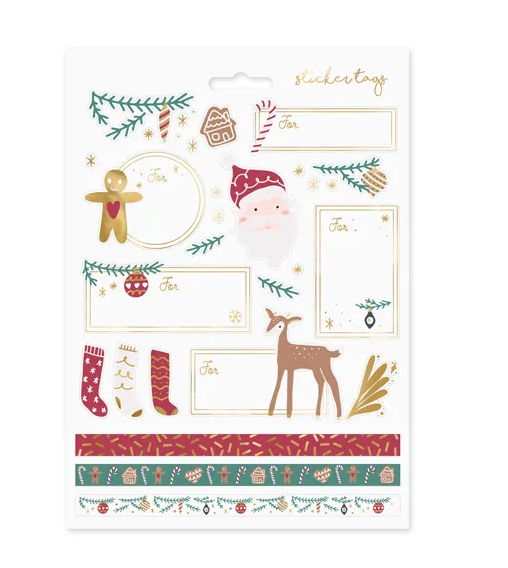 Weihnachts Stickers - Santa mix - 1 Blatt