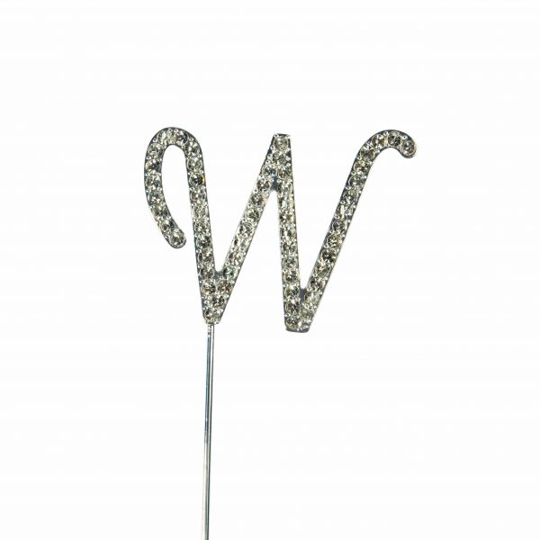 Cake Topper - Diamanten - Buchstabe W