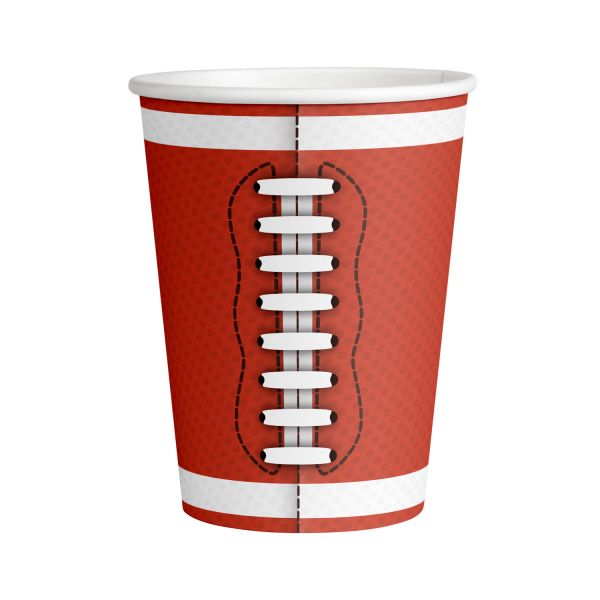 Becher - Papier - Football Touchdown - 500ml - 6 Stück