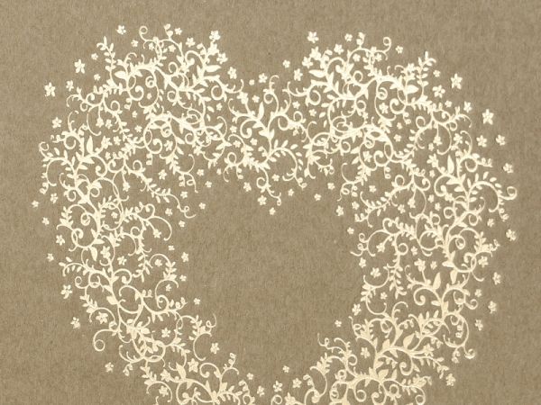 Gästebuch - Hochzeit/Wedding - Herz - Braun/Gold - 22Seiten