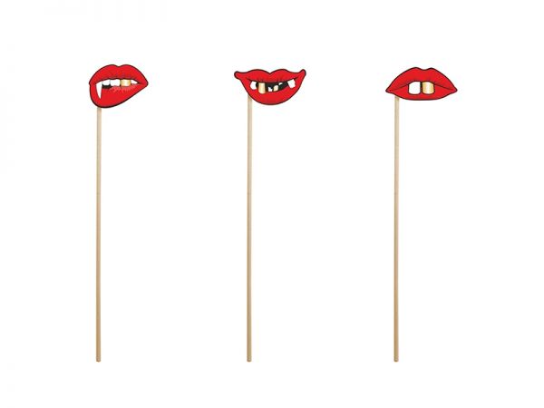 Fotorequisiten - Mund & Zähne - 3 Stück