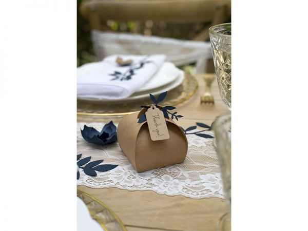 Gastgeschenkboxen Set - Braun - Kraftpapier - 10 Stück