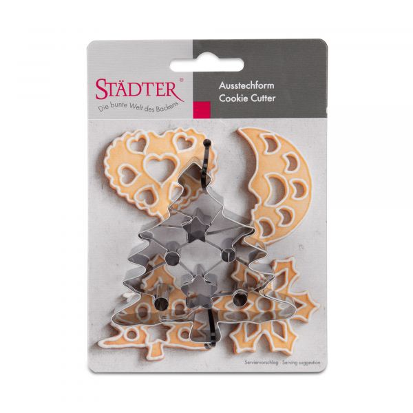 Ausstecher - Weihnachten - Tannenbaum mit Ausstanzungen - 8x7.5x2.5cm