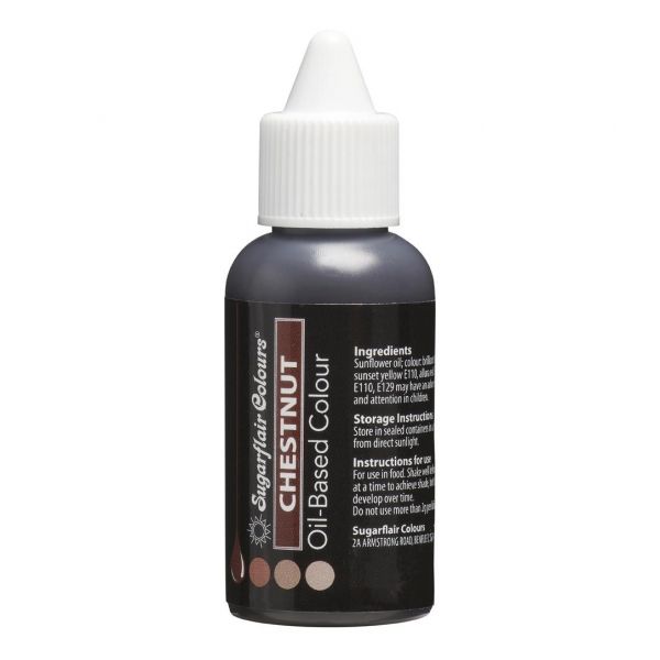 Sugarflair - Lebensmittel Farbe Chestnut - Öl Basis - 30ml