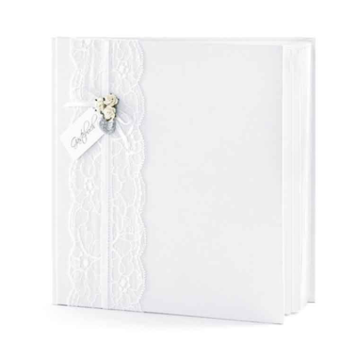 Gästebuch - Hochzeit/Wedding - Vintage Spitze - Weiß - 22 Seiten