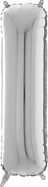 Folienballon - I - Silber - 66cm