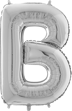 Folienballon - B - Silber - 66cm