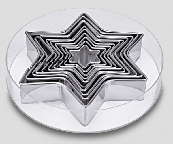 Ausstecher - Set - Edelstahl - Sterne - 10 teilig - 3-12cm