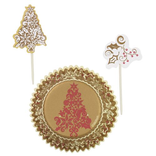 Wilton - Cupcake/Muffin Förmchen Set - Gold - 48 Teilig