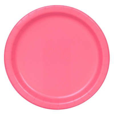 Teller - Papier - Pink - 21.9cm - 8 Stück