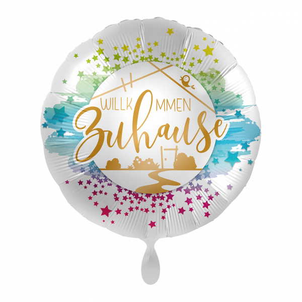 Folienballon-WILLKOMMEN Zuhause-Ø 43cm