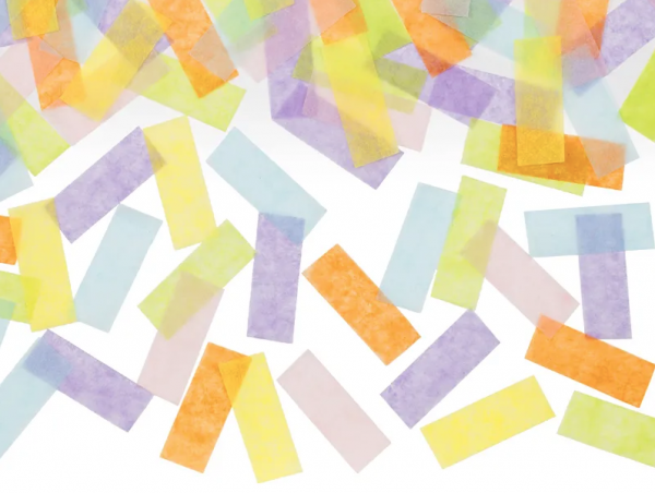 Konfettikanone - Papier - pastellfarbene Streifen - 20cm