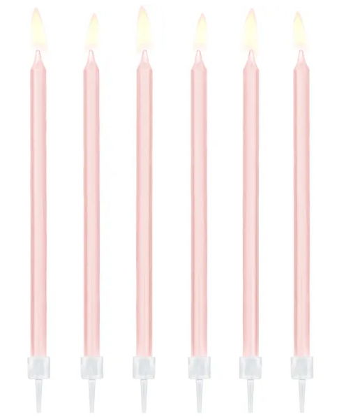 Kerzen - rosa - 14cm - 12 Stück