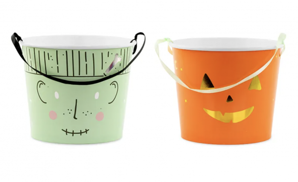 Halloween - Papier Süssigkeiten Eimer - 13.5cm -2Stück