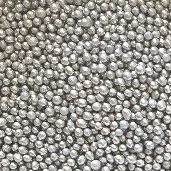 Mini Zuckerperlen Metallic silber 100g Ø1.5mm