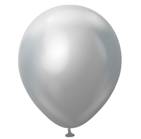 Profi Latexballon - Chrome Silber - 45cm