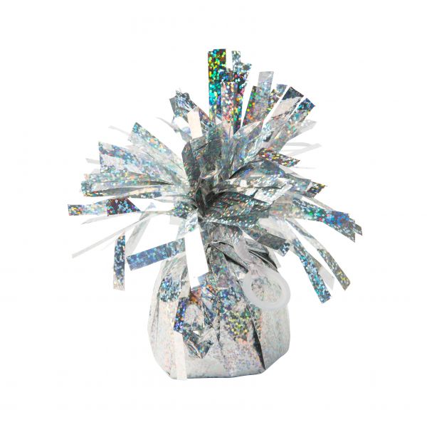 Folien Ballongewicht silber Glitzer