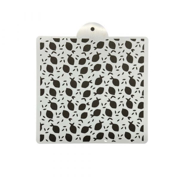 Schablone für Kuchen/Kekse - Zitronen Muster - 14x15cm