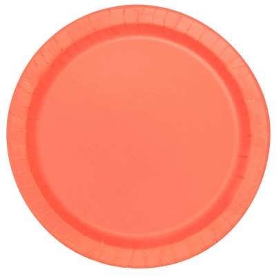 Teller - Papier - Koralle - 21.9cm - 16 Stück